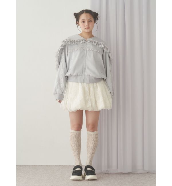 merry jenny「ribbonセーラーサテンブルゾン」|ブルゾン・スタジャン|