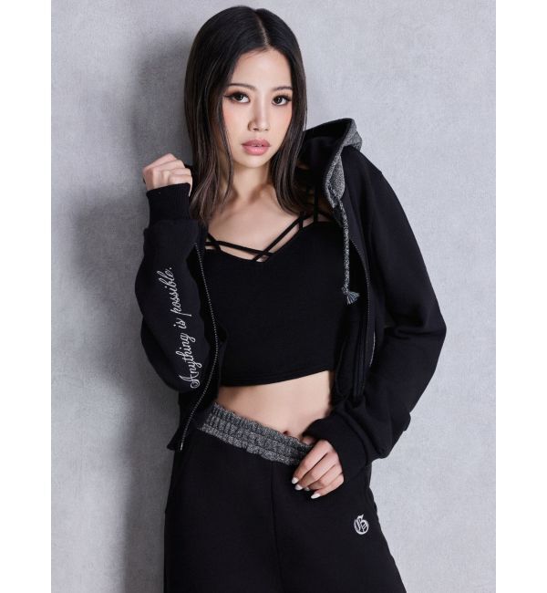 GYDA「BACK GYDA embroidery GLITTERパーカー」|パーカー|