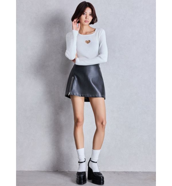 GYDA「サイドZIPスカートライクショートパンツ」|スカート|