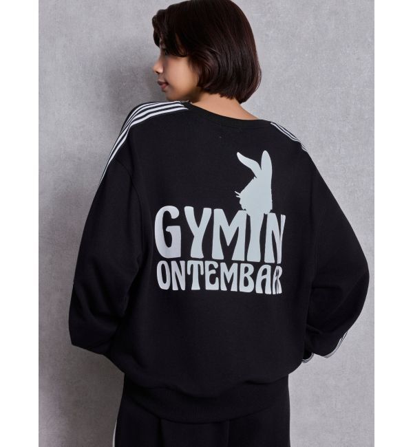 GYDA「GYMINI BUNNYラインスウェットトップス」|スウェット・ジャージ|ブラック