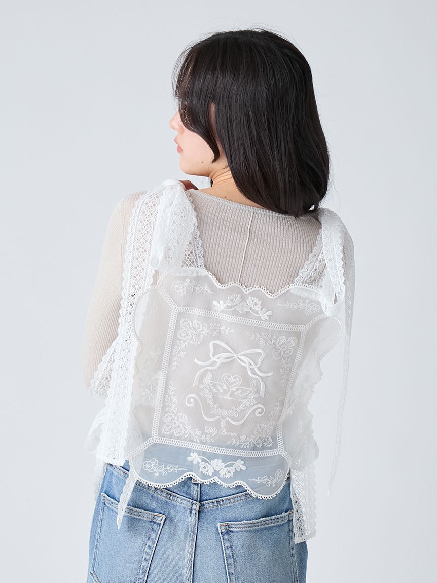 LILY BROWN「[L.B CANDY STOCK]ビジューエプロン」|ベスト・ジレ|