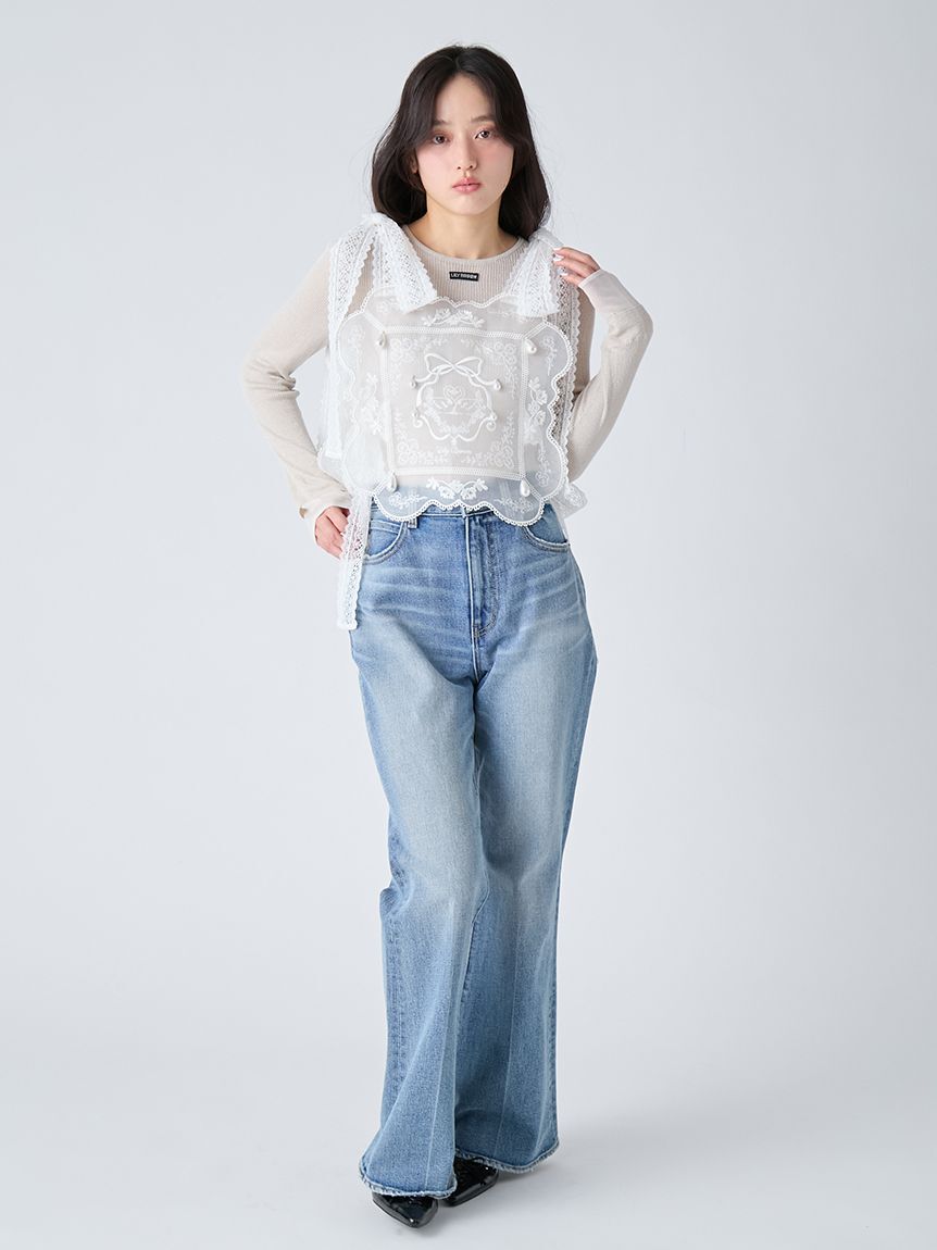 LILY BROWN「[L.B CANDY STOCK]ビジューエプロン」|ベスト・ジレ|