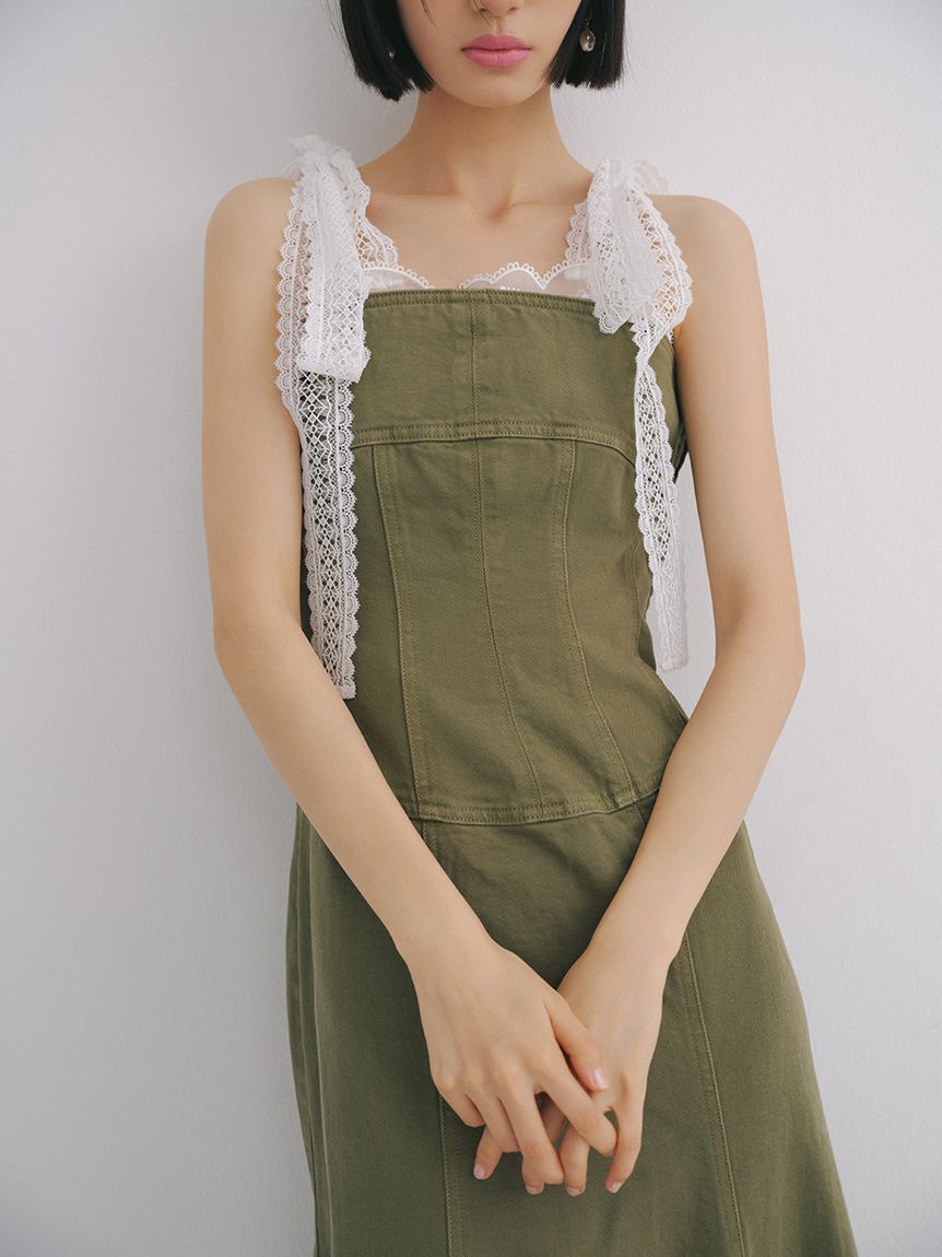 LILY BROWN「[L.B CANDY STOCK]ビジューエプロン」|ベスト・ジレ|