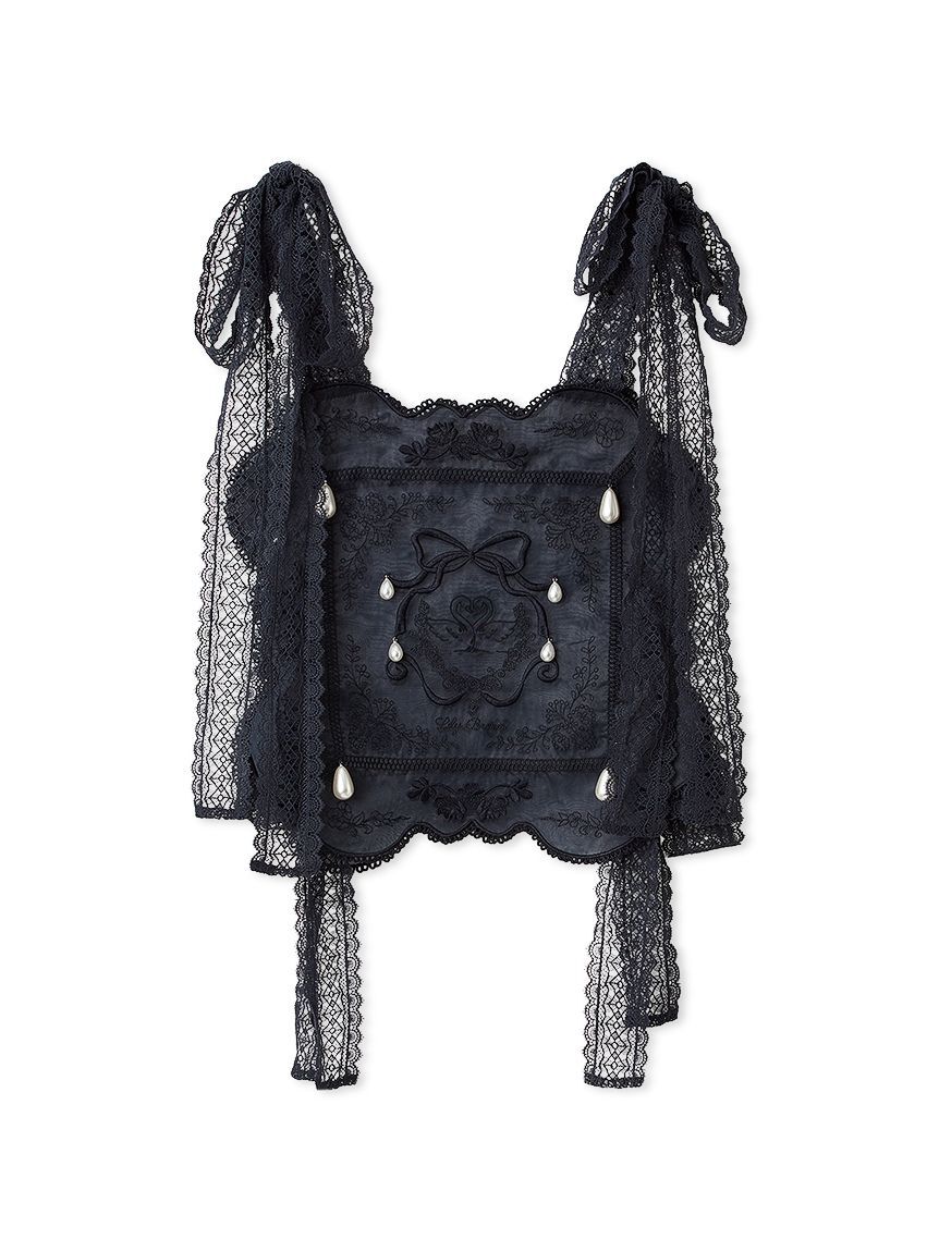 LILY BROWN「[L.B CANDY STOCK]ビジューエプロン」|ベスト・ジレ|NVY