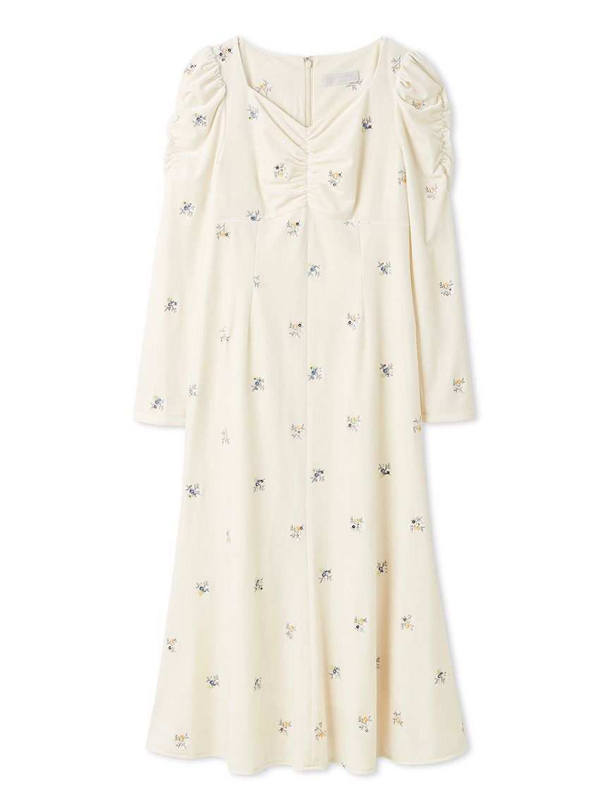 CELFORD「花柄刺繍ベロアワンピース」|ワンピース|