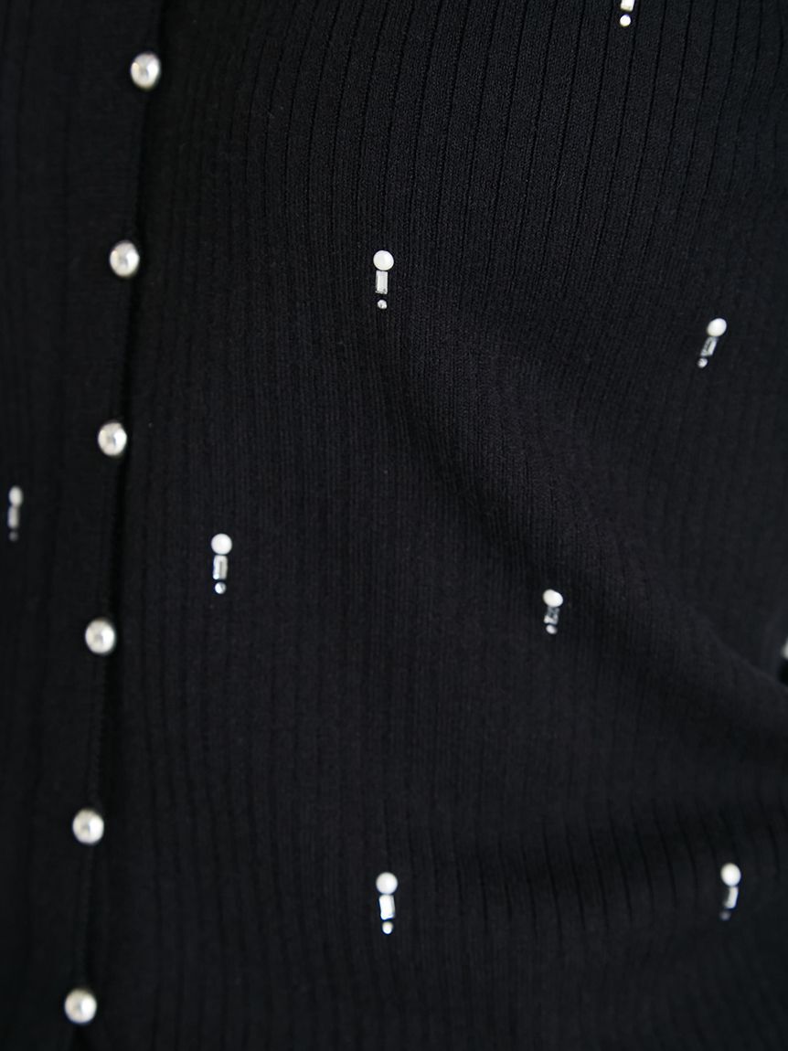 CELFORD「シャイニーVネックニットカーデ」|カーディガン|