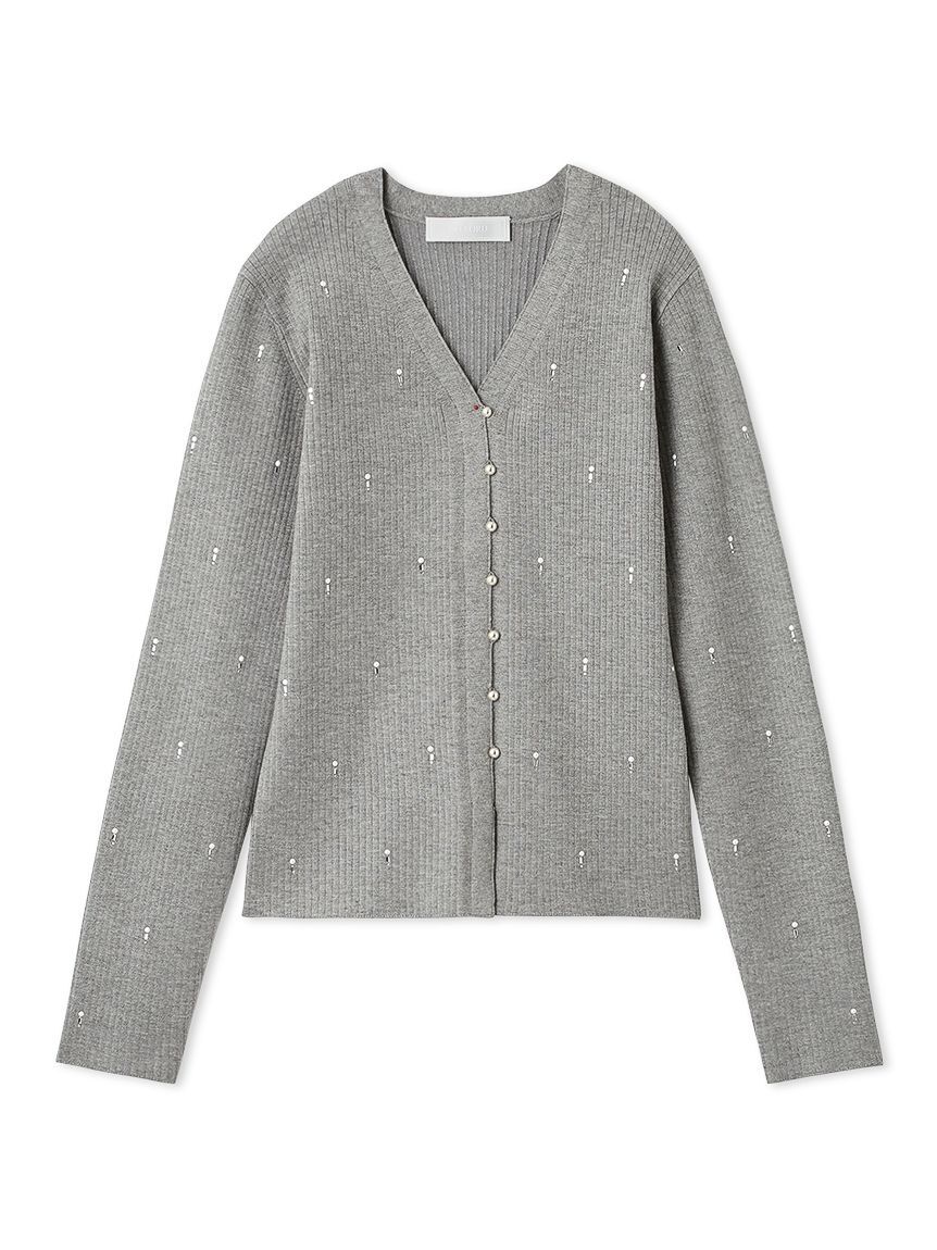 CELFORD「シャイニーVネックニットカーデ」|カーディガン|LGRY