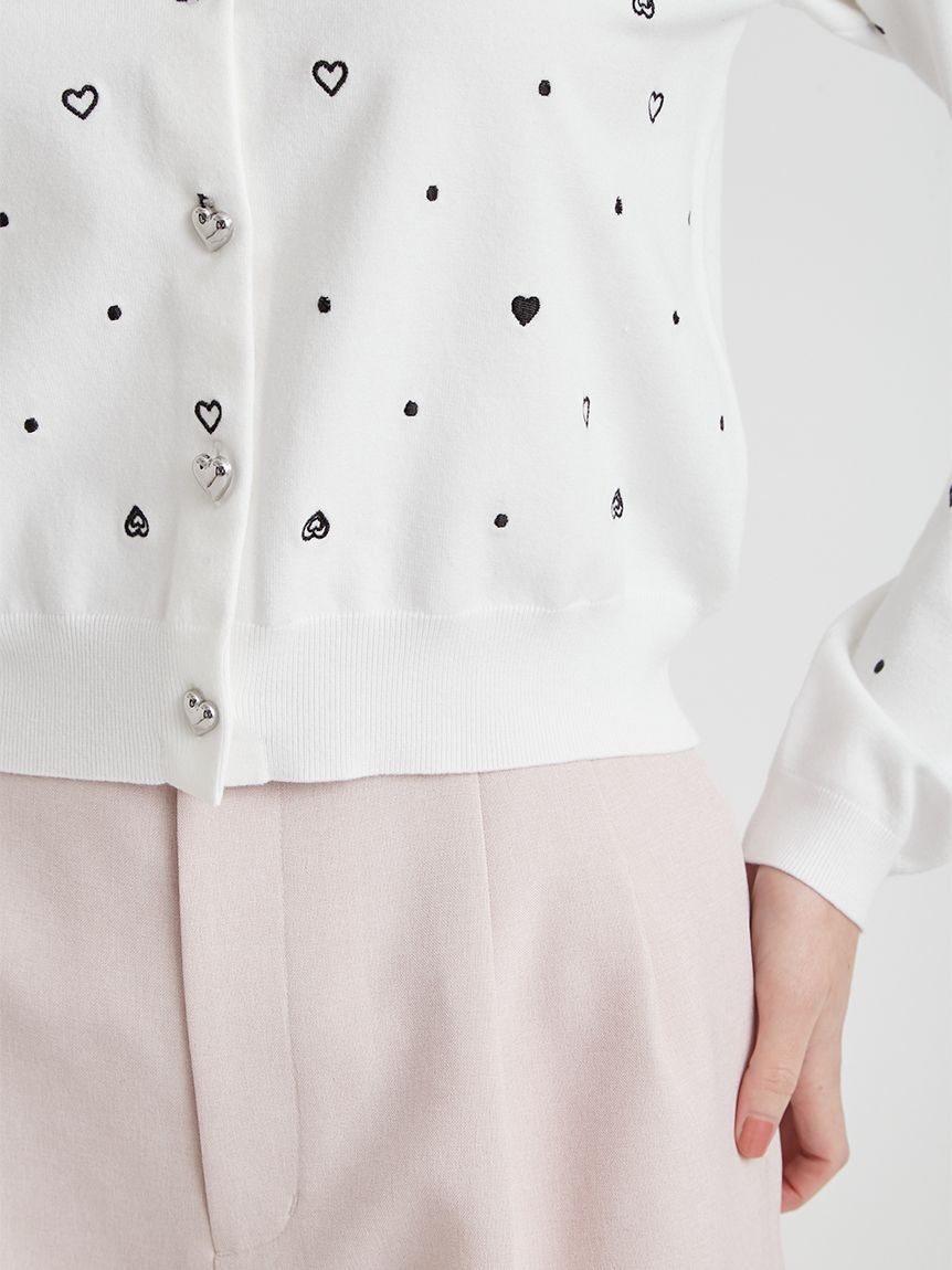 CELFORD「【UVカット】ハート刺繍ポケットカーディガン」|カーディガン|
