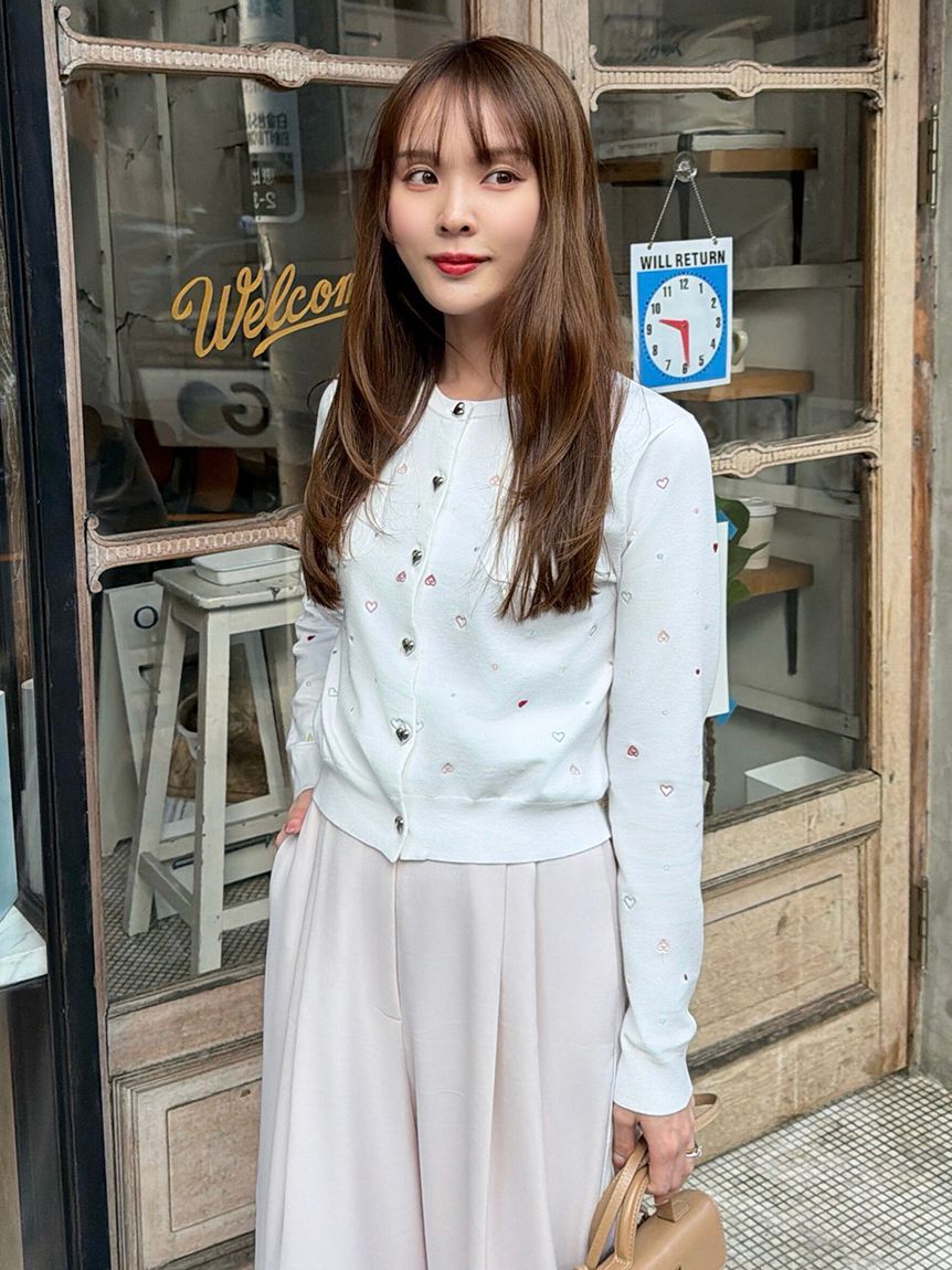 CELFORD「【UVカット】ハート刺繍ポケットカーディガン」|カーディガン|