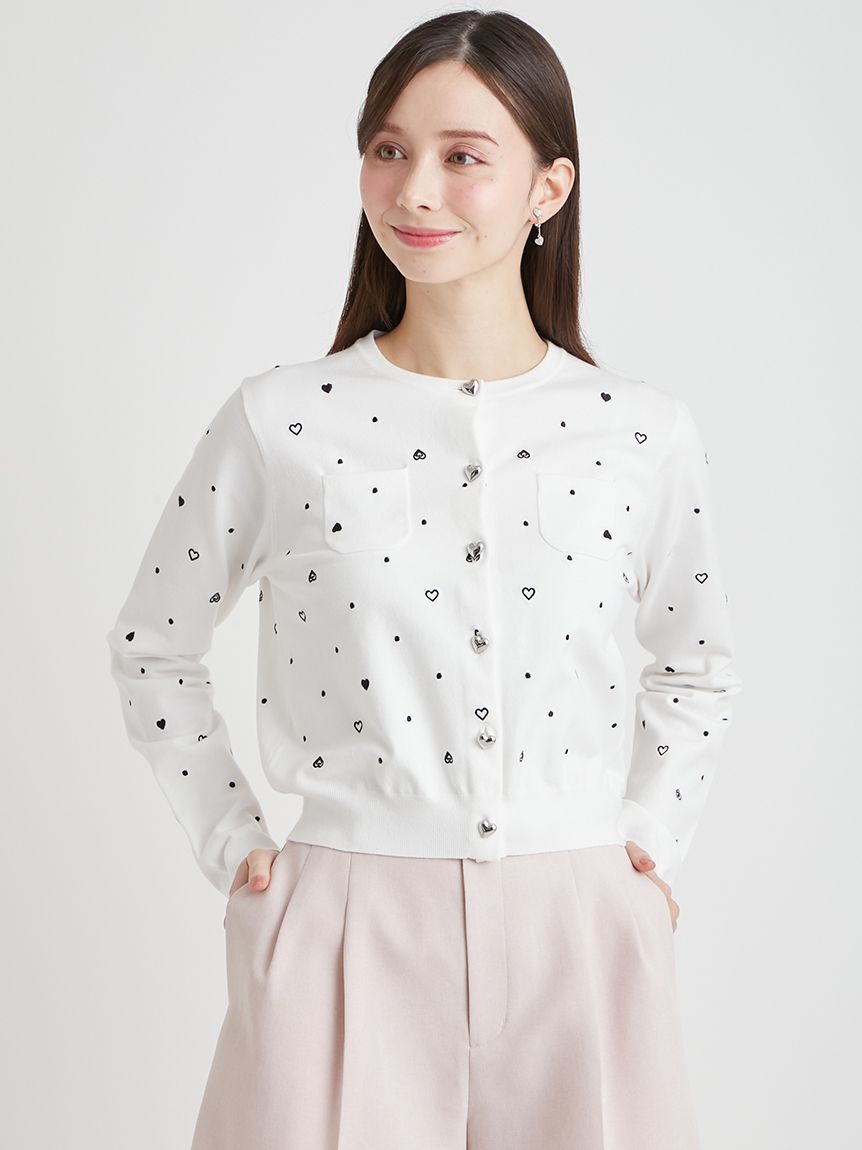 CELFORD「【UVカット】ハート刺繍ポケットカーディガン」|カーディガン|