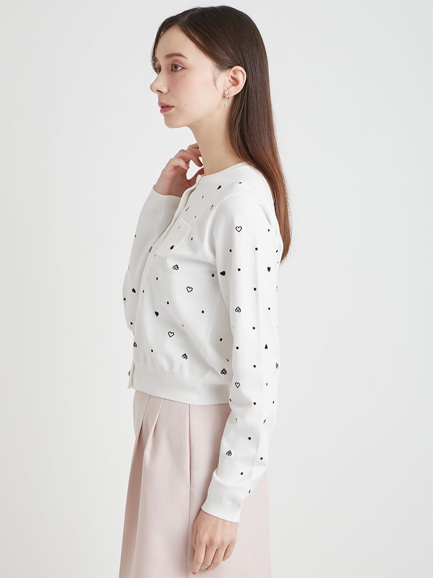 CELFORD「【UVカット】ハート刺繍ポケットカーディガン」|カーディガン|