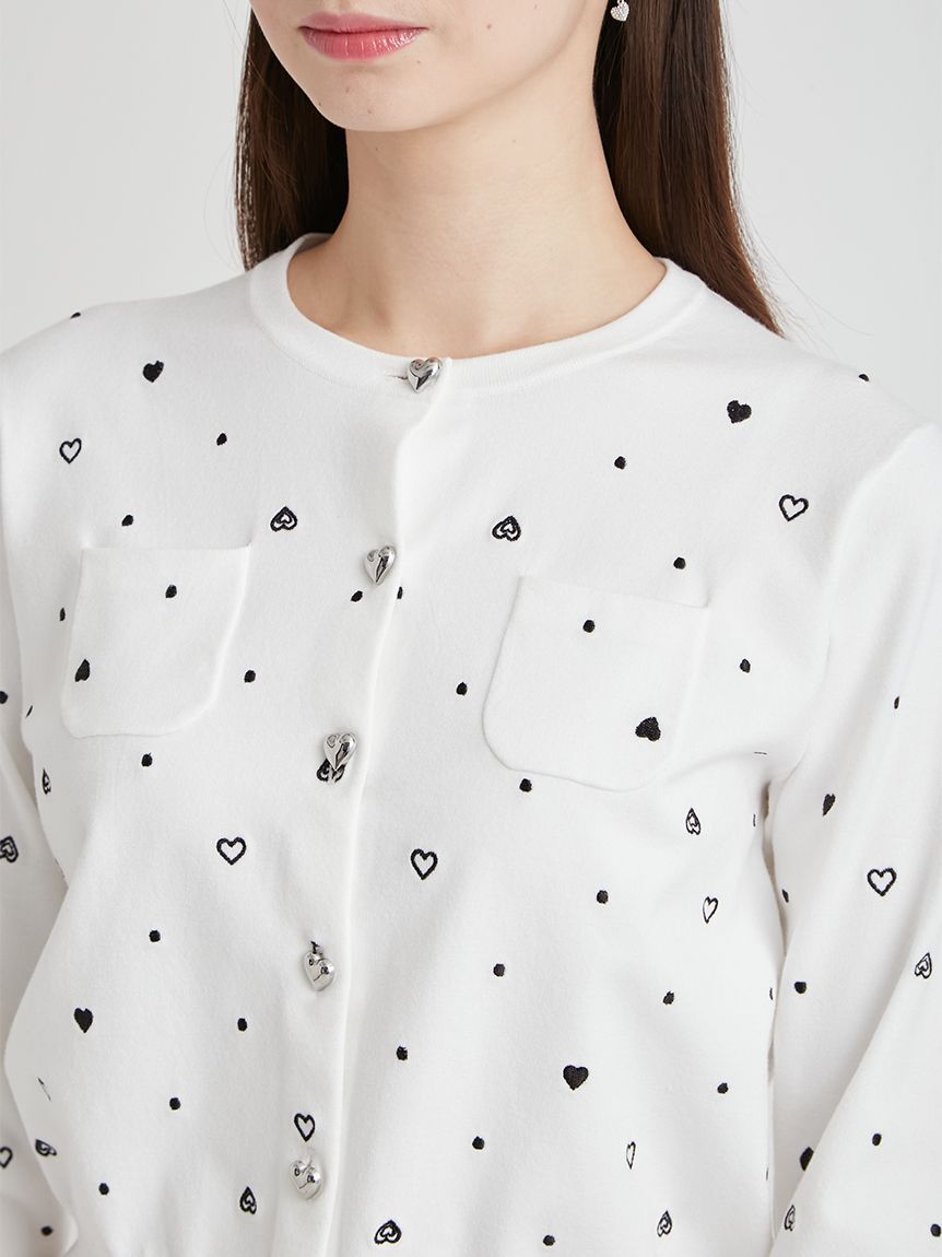 CELFORD「【UVカット】ハート刺繍ポケットカーディガン」|カーディガン|