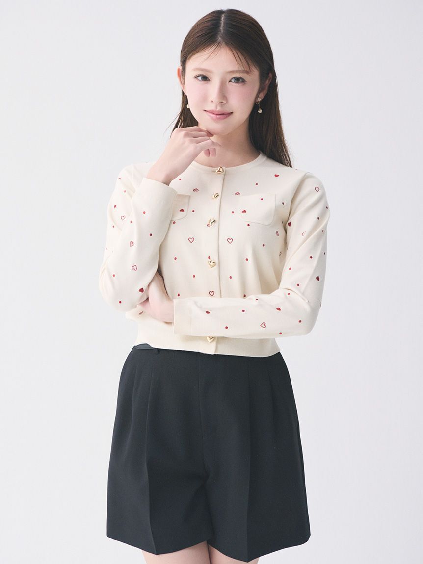 CELFORD「【UVカット】ハート刺繍ポケットカーディガン」|カーディガン|LBEG