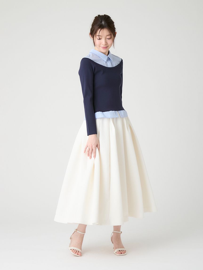 CELFORD「【洗える】シャツ襟ニットトップス」|ニット・セーター|