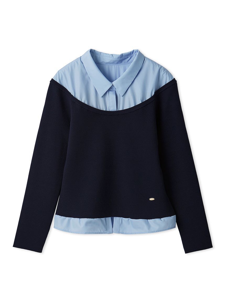 CELFORD「【洗える】シャツ襟ニットトップス」|ニット・セーター|