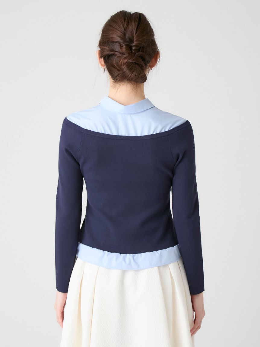 CELFORD「【洗える】シャツ襟ニットトップス」|ニット・セーター|