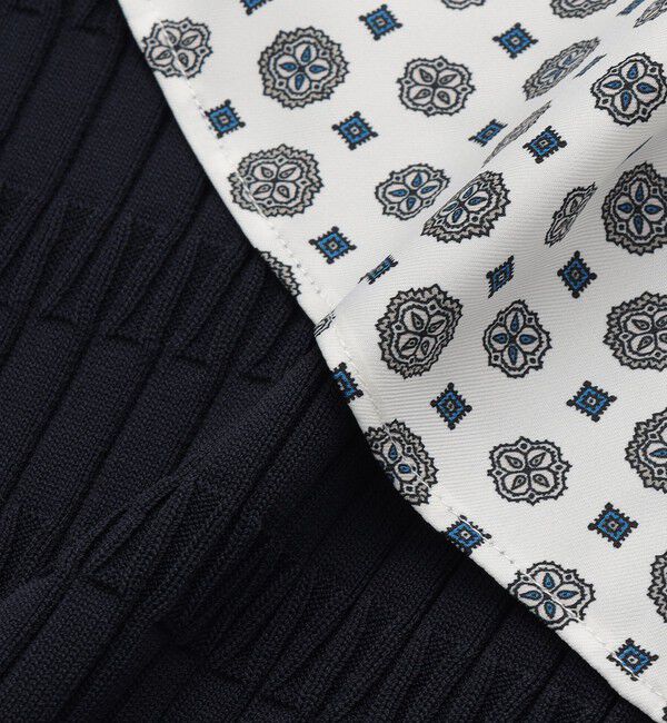  「スカーフコンビカットアウトニット」|ニット・セーター|