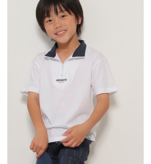 ikka kids「襟配色ハーフZIPT（120~160cm）」|Tシャツ・カットソー|オフホワイト