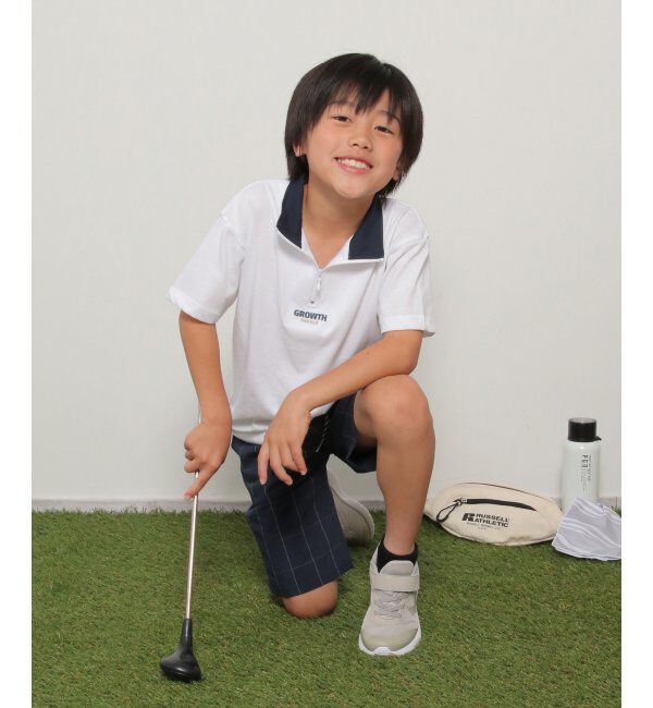 ikka kids「襟配色ハーフZIPT（120~160cm）」|Tシャツ・カットソー|