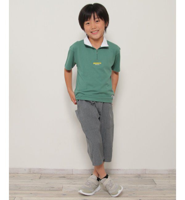 ikka kids「襟配色ハーフZIPT（120~160cm）」|Tシャツ・カットソー|