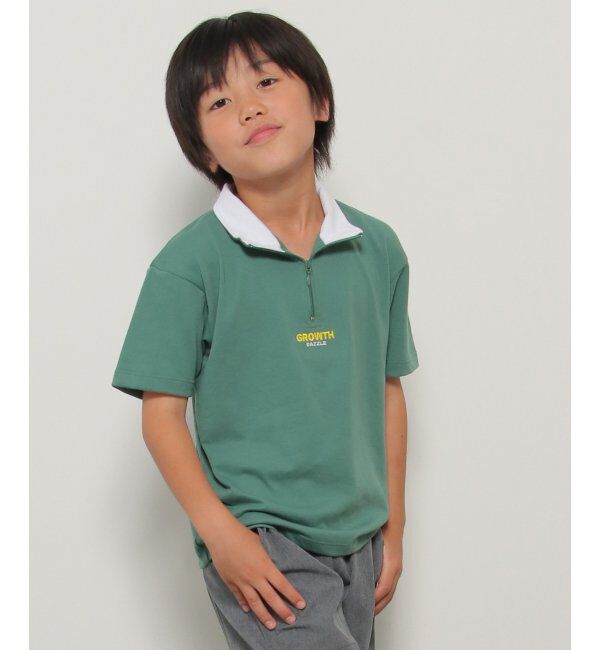ikka kids「襟配色ハーフZIPT（120~160cm）」|Tシャツ・カットソー|