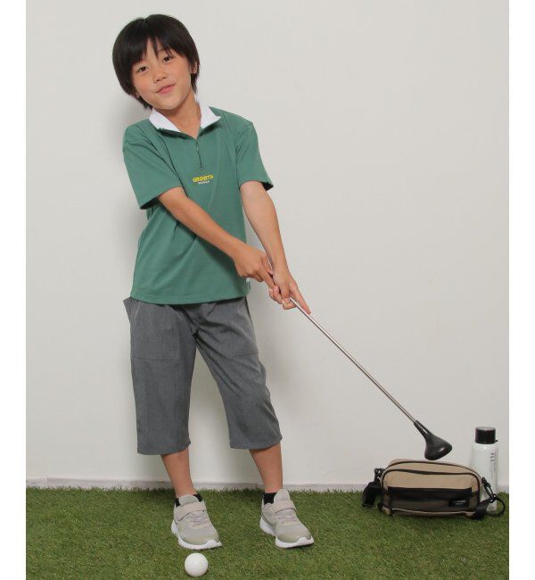 ikka kids「襟配色ハーフZIPT（120~160cm）」|Tシャツ・カットソー|