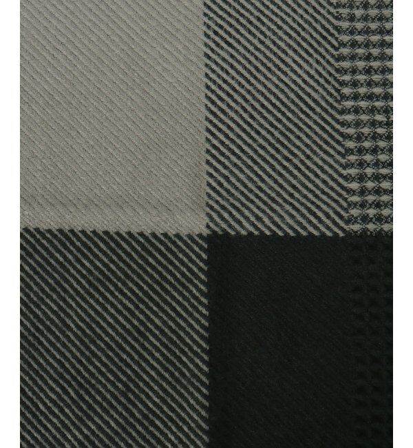 ikka「【抗菌防臭】編地切り替えワイドマフラー」|マフラー|