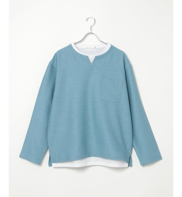 ikka「【2点セット】キーネックシャツTインナーセット」|シャツ・ブラウス|