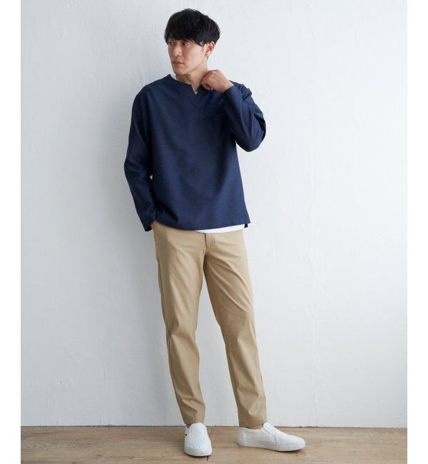 ikka「【2点セット】キーネックシャツTインナーセット」|シャツ・ブラウス|