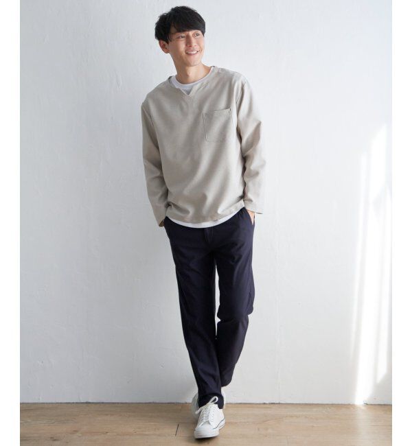 ikka「【2点セット】キーネックシャツTインナーセット」|シャツ・ブラウス|