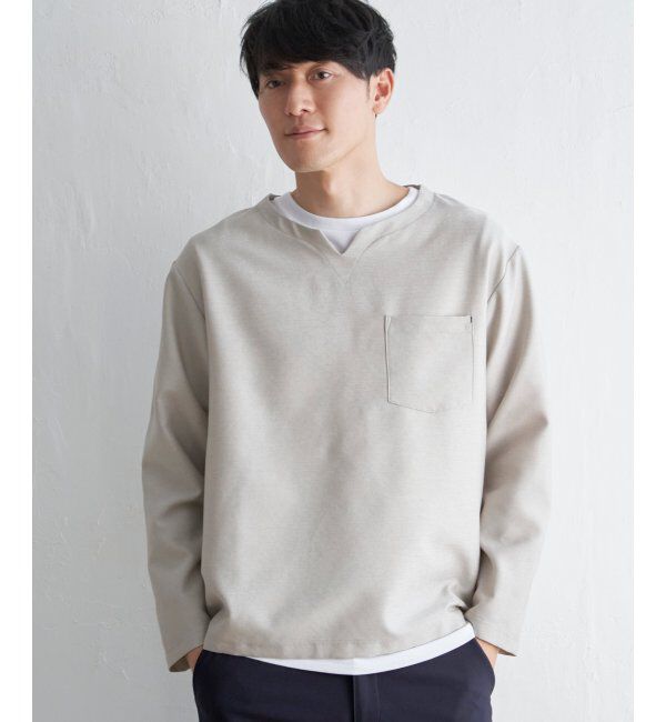 ikka「【2点セット】キーネックシャツTインナーセット」|シャツ・ブラウス|ベージュ