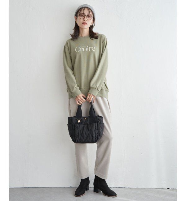 ikka「裏毛ロゴフォトスウェット」|パーカー|