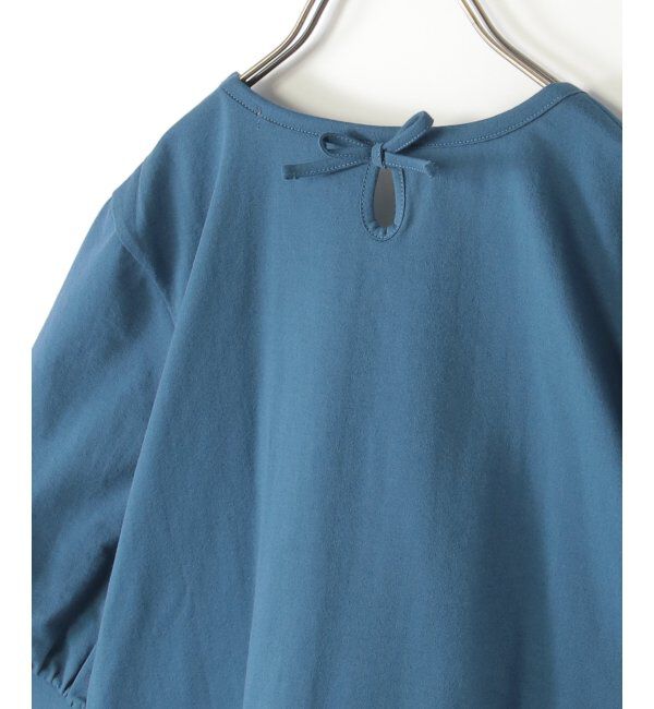 ikka kids「【親子おそろい】梨地裾レイヤー5分袖プルオーバー（120~160cm）」|Tシャツ・カットソー|