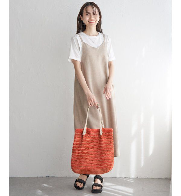 ikka「雑材縦長トートバッグ」|その他|