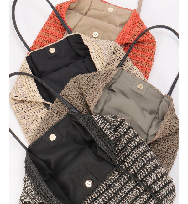 ikka「雑材縦長トートバッグ」|その他|