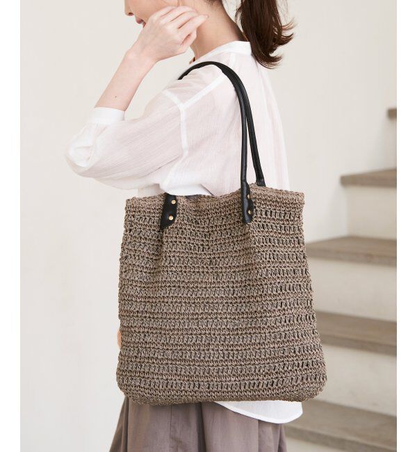 ikka「雑材縦長トートバッグ」|その他|