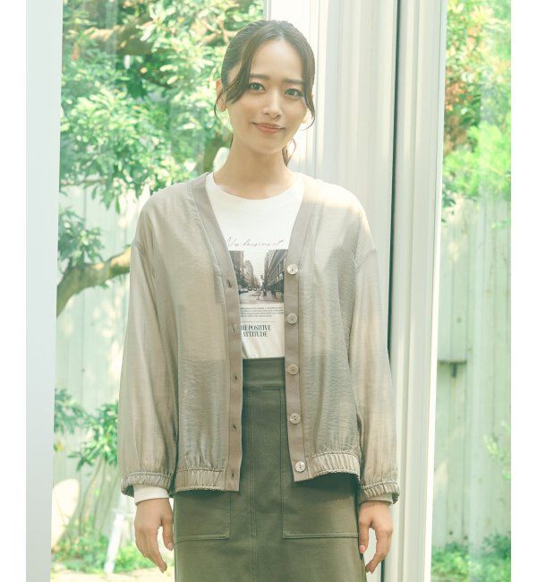 ikka「V襟シアーカーディガン」|シャツ・ブラウス|