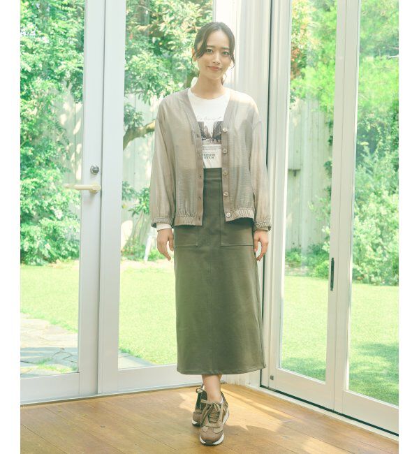 ikka「V襟シアーカーディガン」|シャツ・ブラウス|