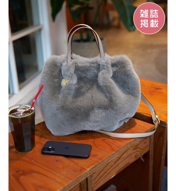 ikka「エコファーダブルポケット付き2WAYトートバッグ」|その他|グレー