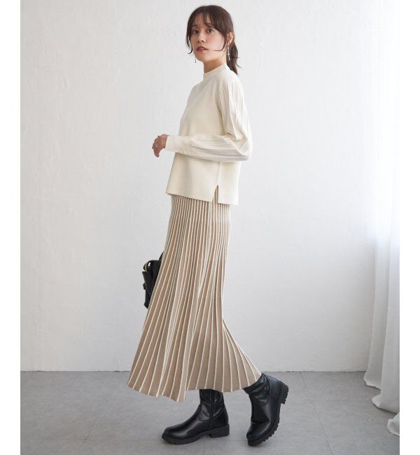 IKKA LOUNGE「【2点セット】配色ニットアップ」|その他|コーヒー