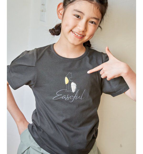 ikka kids「【親子コーデ】袖タック冷感プリントTシャツ（120~160cm）」|Tシャツ・カットソー|