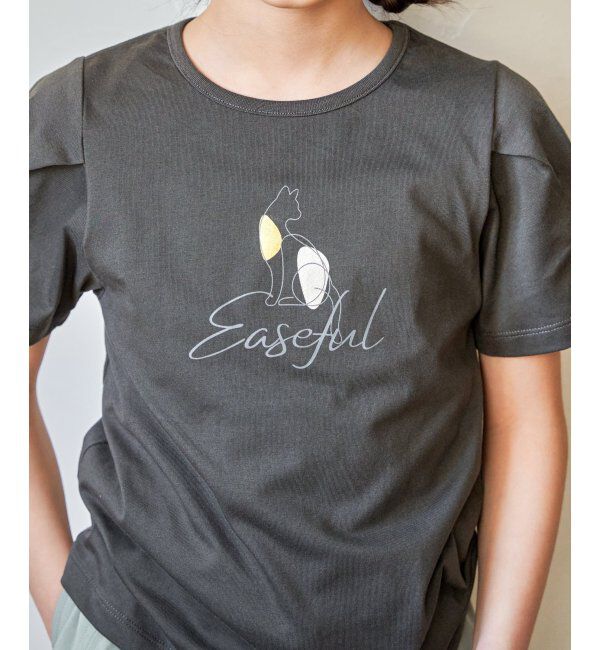 ikka kids「【親子コーデ】袖タック冷感プリントTシャツ（120~160cm）」|Tシャツ・カットソー|