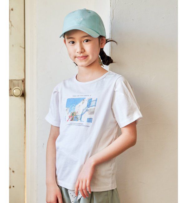 ikka kids「【親子コーデ】袖タック冷感プリントTシャツ（120~160cm）」|Tシャツ・カットソー|