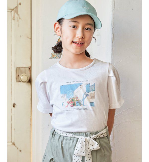 ikka kids「【親子コーデ】袖タック冷感プリントTシャツ（120~160cm）」|Tシャツ・カットソー|