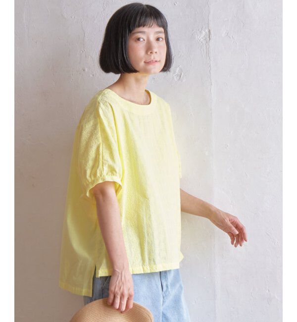 Lbc with Life「フラワーライン刺繍ドルマンブラウス」|シャツ・ブラウス|