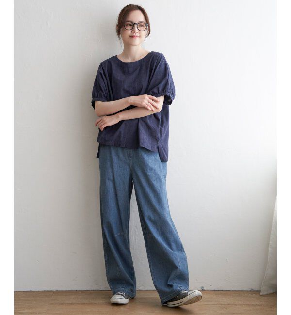 Lbc with Life「フラワーライン刺繍ドルマンブラウス」|シャツ・ブラウス|