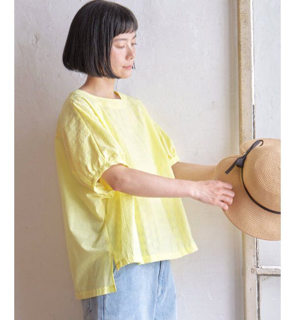 Lbc with Life「フラワーライン刺繍ドルマンブラウス」|シャツ・ブラウス|