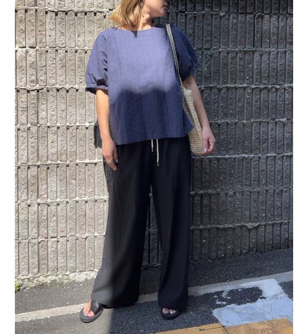 Lbc with Life「フラワーライン刺繍ドルマンブラウス」|シャツ・ブラウス|