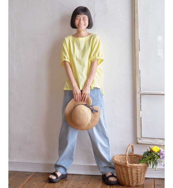 Lbc with Life「フラワーライン刺繍ドルマンブラウス」|シャツ・ブラウス|