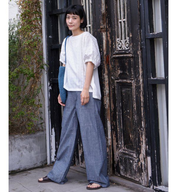 Lbc with Life「フラワーライン刺繍ドルマンブラウス」|シャツ・ブラウス|